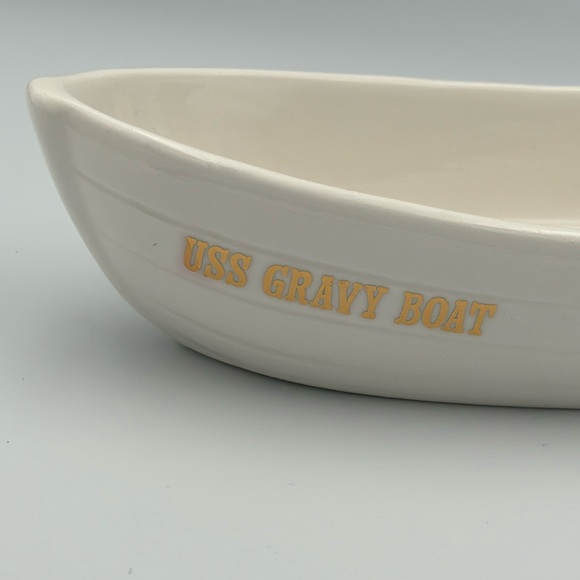 Ceramic White USS Turkey Gravy Boat NWT - Picture 5 of 9